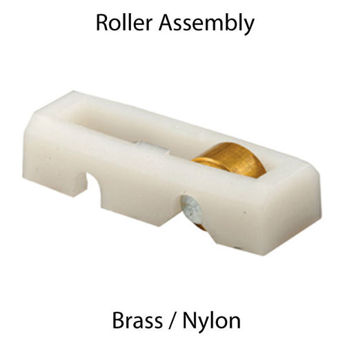 Roller Assembly (Flat) - Sliding Windows, Nylon / Brass - Roller Assembly (Flat) - Sliding Windows, Nylon / Brass