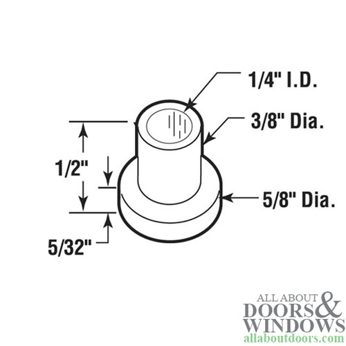 Pin Cap / Guide, 1/4 I.D., Nylon Replacement -  Each - Pin Cap / Guide, 1/4 I.D., Nylon Replacement -  Each