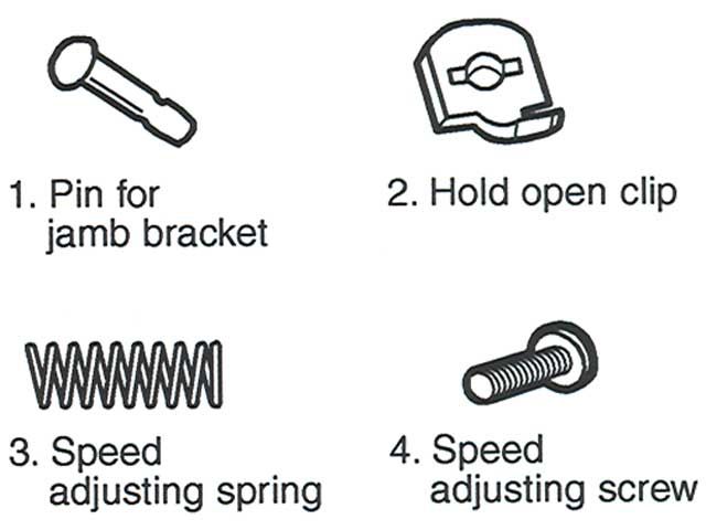 Closer Repair Kit - Hold Open, Screw, Pin, Spring, Screen & Storm Door parts - Closer Repair Kit - Hold Open, Screw, Pin, Spring, Screen & Storm Door parts