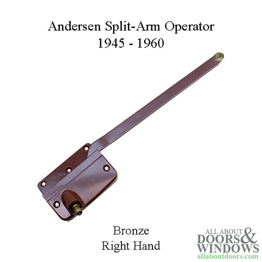 Andersen Right Hand Operator, 7-1/2 Inch Arm with Round Shoe -  Bronze