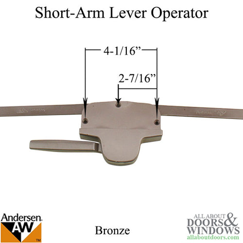 Andersen Beauty-Line Window Lever Operator 1957-1979 - Bronze - Andersen Beauty-Line Window Lever Operator 1957-1979 - Bronze