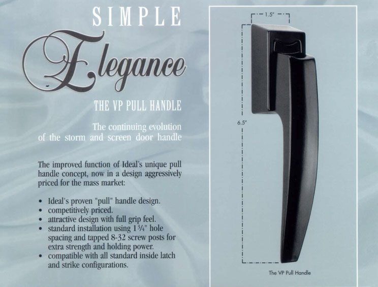 Ideal VP Pull Handle Storm Door with Strike Plate - Ideal VP Pull Handle Storm Door with Strike Plate