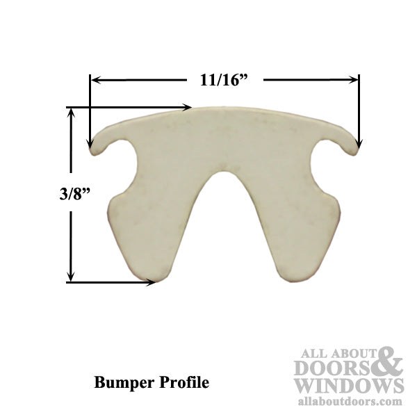 2-1/4 Inch Bi-Fold Door Rubber Floataway Bumper - 2-1/4 Inch Bi-Fold Door Rubber Floataway Bumper