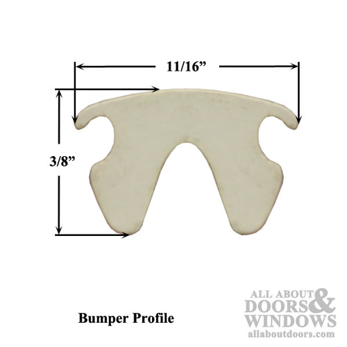 2-1/4 Inch Bi-Fold Door Rubber Floataway Bumper - 2-1/4 Inch Bi-Fold Door Rubber Floataway Bumper