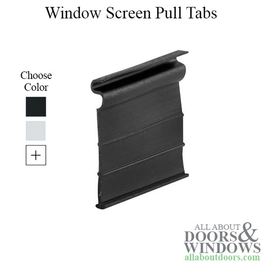 Window Screen Pull Tabs, Vinyl,  6 Pack - Choose Color