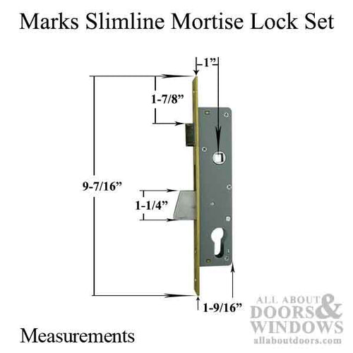 Lock Body Case Marks Slimline 25mm Backset - Lock Body Case Marks Slimline 25mm Backset