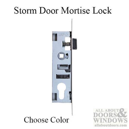 Storm Door Mortise Lock body, Pella, Larson, Wright, 7/8" Backset - Choose Color