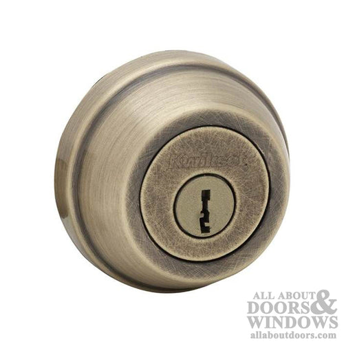 Kwikset Deadbolt Single Cylinder With Latch and Strike Antique Brass Keyed Lock - Kwikset Deadbolt Single Cylinder With Latch and Strike Antique Brass Keyed Lock