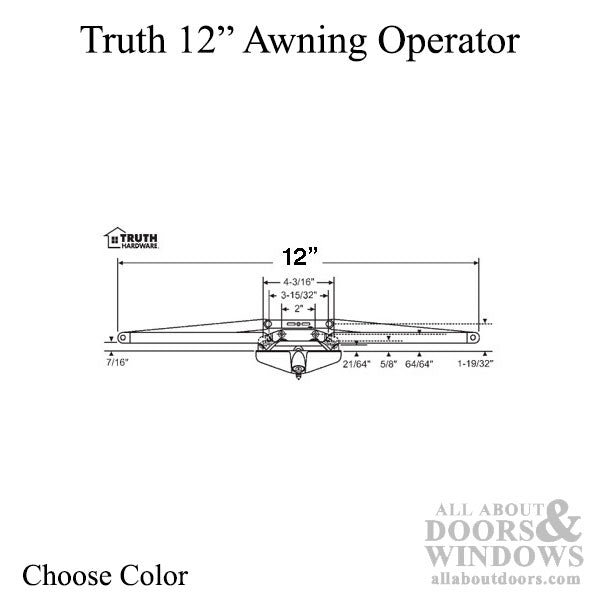 Truth Roto-Gear Operator Crank, 12 inch Scissor, Single Hook - Choose Color - Truth Roto-Gear Operator Crank, 12 inch Scissor, Single Hook - Choose Color