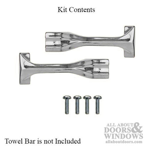 Offset Towel Bar Bracket - Chrome - Offset Towel Bar Bracket - Chrome