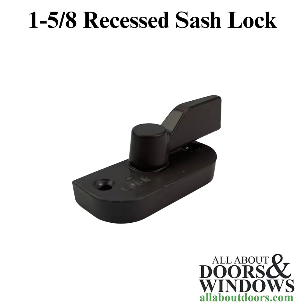 Bronze Recessed Sash Lock, Left Hand, 1-5/8