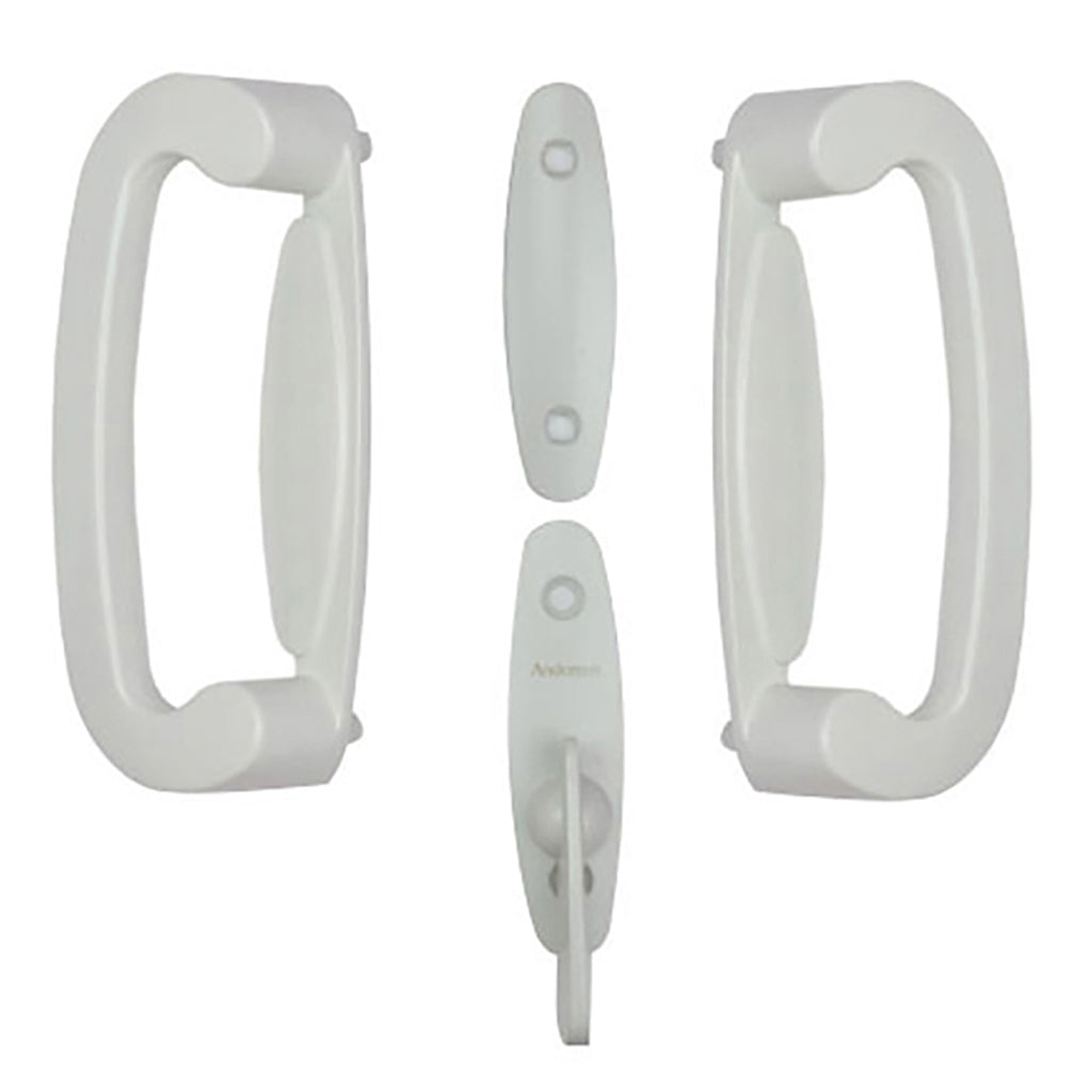 Andersen 2 Panel Gliding Door Tribeca Interior/Exterior Hardware Set - White - Andersen 2 Panel Gliding Door Tribeca Interior/Exterior Hardware Set - White