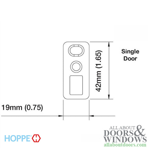 HOPPE Strike Plate Shootbolt for Single Door Brass - HOPPE Strike Plate Shootbolt for Single Door Brass