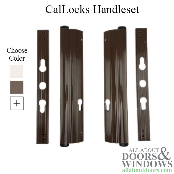 CalLocks Patio Door Handle 9 11/16 Inch Screw Hole Spacing - CalLocks Patio Door Handle 9 11/16 Inch Screw Hole Spacing