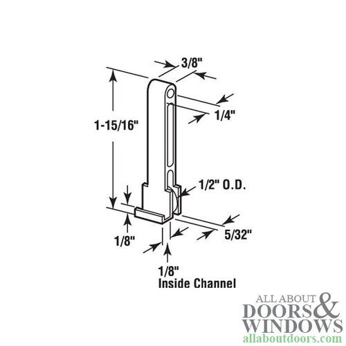 Roller Assembly (Flat) - Sliding Windows, Vertical Rail - Nylon - Roller Assembly (Flat) - Sliding Windows, Vertical Rail - Nylon