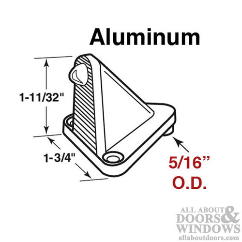Door Stop, Floor Mount - Aluminum - Door Stop, Floor Mount - Aluminum