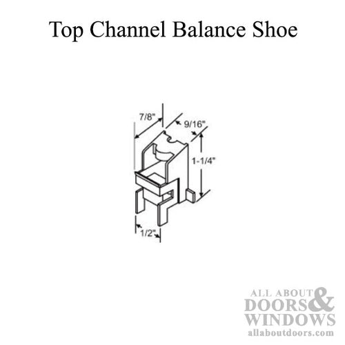 Capitol  Balance Shoes, Sash Cams, Brackets - Top Shoe - Capitol  Balance Shoes, Sash Cams, Brackets - Top Shoe