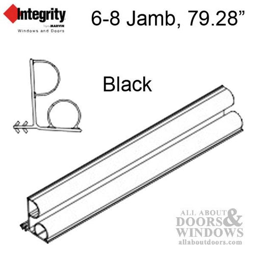 Integrity by Marvin Hinged Door Jamb Weatherstrip, V2350 79-9/32 - Black - Integrity by Marvin Hinged Door Jamb Weatherstrip, V2350 79-9/32 - Black