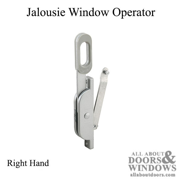 New Style Jalousie or Louver Window Operator, Lever, 3 Link, Right Hand - Aluminum - New Style Jalousie or Louver Window Operator, Lever, 3 Link, Right Hand - Aluminum