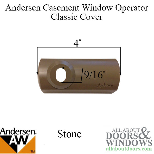 Andersen Enhanced Casement Window - Operator Cover - Classic Style - Stone - Andersen Enhanced Casement Window - Operator Cover - Classic Style - Stone