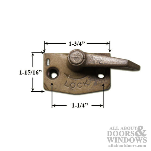 Unavailable Pella Double Hung Window Lock, Old Style - USED - Copperite - Unavailable Pella Double Hung Window Lock, Old Style - USED - Copperite