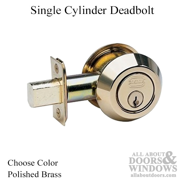 Deadbolt, 2 inch backset, Low Profile  -  Choose Finish - Deadbolt, 2 inch backset, Low Profile  -  Choose Finish