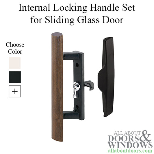 Internal Locking Handle Set for Sliding Glass Door with Automatic Locking Feature