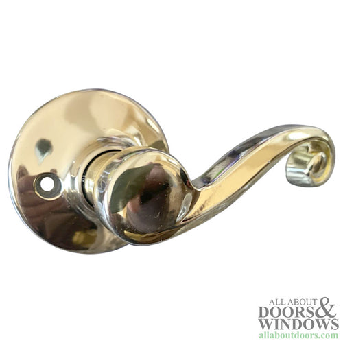 Kwikset Lido US3 604 LL LH  Active Interior Trim - Polished Brass - Kwikset Lido US3 604 LL LH  Active Interior Trim - Polished Brass