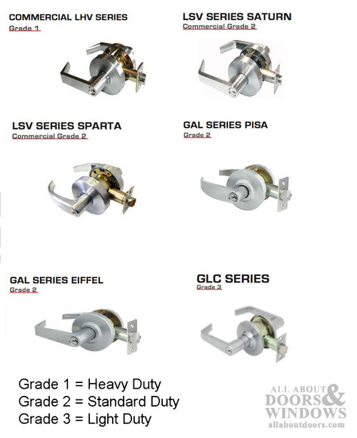 Storeroom Lever Lock, 2-3/4bs,  Commercial Grade 2 Saturn Series - Storeroom Lever Lock, 2-3/4bs,  Commercial Grade 2 Saturn Series