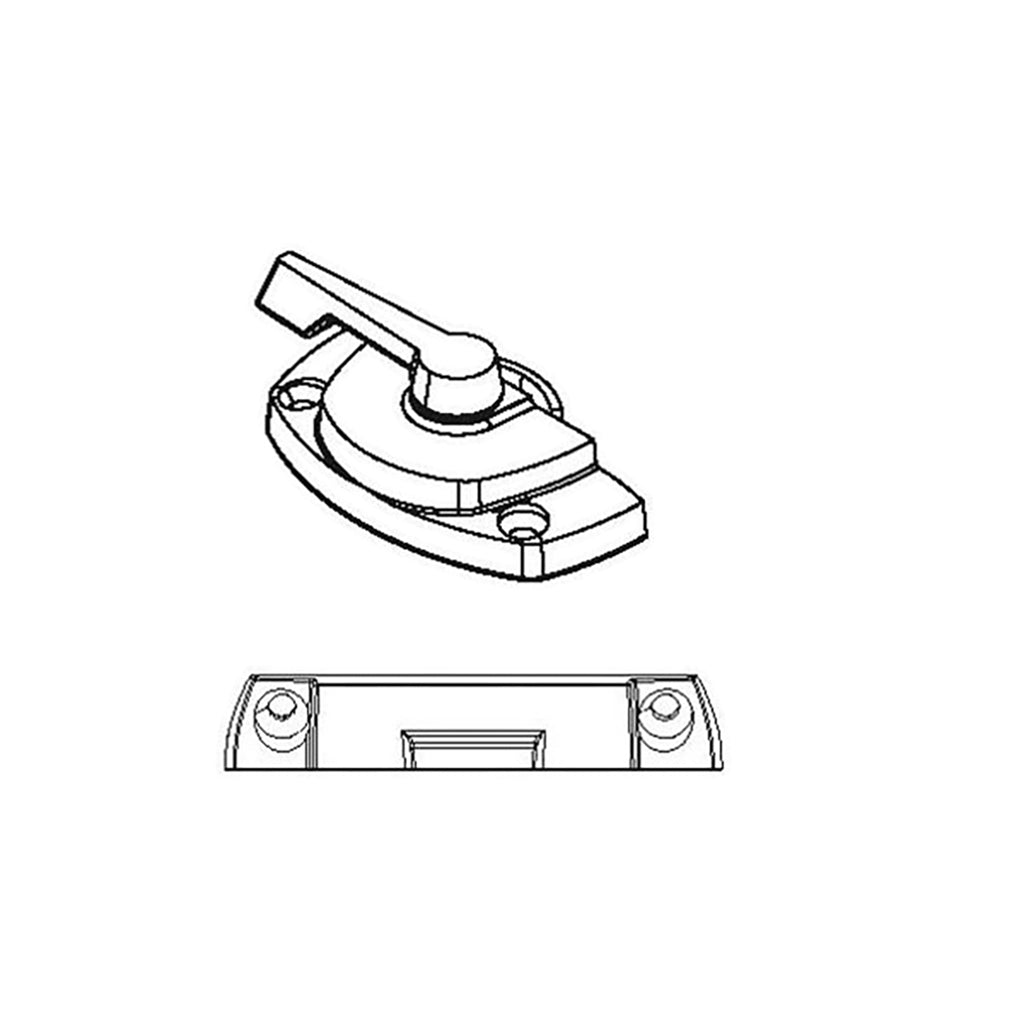 Discontinued.  Andersen Tilt-Wash (DC) & (TW) Windows - Lock and Keeper Kit - Bright Brass - Discontinued.  Andersen Tilt-Wash (DC) & (TW) Windows - Lock and Keeper Kit - Bright Brass