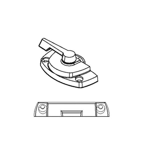 Discontinued.  Andersen Tilt-Wash (DC) & (TW) Windows - Lock and Keeper Kit - Bright Brass - Discontinued.  Andersen Tilt-Wash (DC) & (TW) Windows - Lock and Keeper Kit - Bright Brass