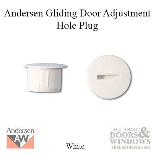 Hole Plug, Andersen Frenchwood Gliding Doors Adjustment Hole - White