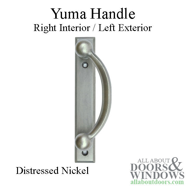 Andersen Yuma Gliding Door Handle - Right Interior/Left Exterior - Distressed Nickel - Andersen Yuma Gliding Door Handle - Right Interior/Left Exterior - Distressed Nickel