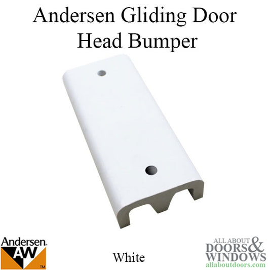 Andersen 6 Inch Head Bumper with Screws for 3 Panel Gliding Doors - White