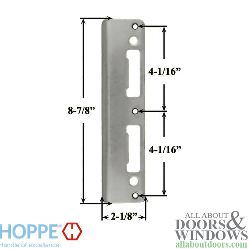 Latch & Deadbolt Strike Plate, 2-1/4 Door PC0015N - Oil Rub Brass - Latch & Deadbolt Strike Plate, 2-1/4 Door PC0015N - Oil Rub Brass