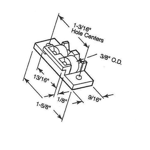 Roller Assembly,  3/8 Dia. Metal  Roller - Roller Assembly,  3/8 Dia. Metal  Roller