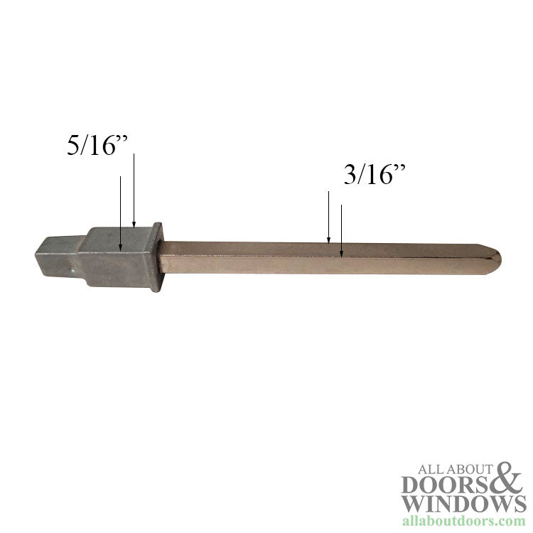 Storm Door Spindle with Adapter Gerkin and Emco Doors 3.062 Inch Length - Storm Door Spindle with Adapter Gerkin and Emco Doors 3.062 Inch Length