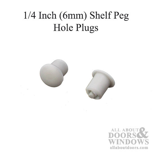 1/4 Inch Shelf Peg Hole Plugs - 48 Pack - Choose Color