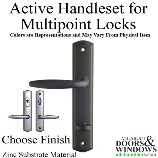 Active Keyed Handle Set 800C - for Multipoint Locks - Zinc Material - Choose Finish