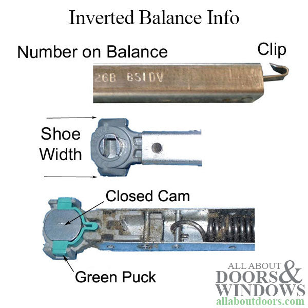 Tilt shoe, 1-1/4 x 17/32  White Puck, Closed Cam, Inverted Channel Balance - D - Tilt shoe, 1-1/4 x 17/32  White Puck, Closed Cam, Inverted Channel Balance - D