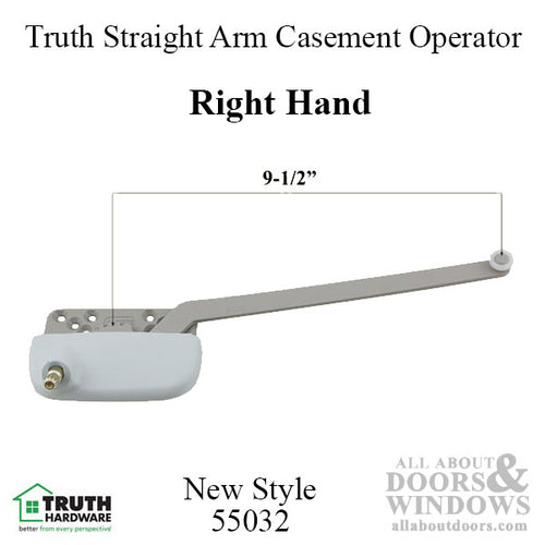 9-1/2 inch,  Truth New Style Ellipse Single Arm Operator, Right Hand - Choose Color - 9-1/2 inch,  Truth New Style Ellipse Single Arm Operator, Right Hand - Choose Color