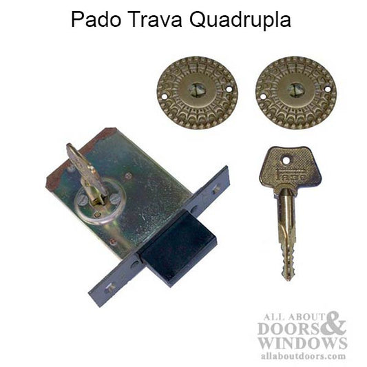 Pado Trava Quadrupla 7000 Unox Series Bolt Lock - Antique Brass