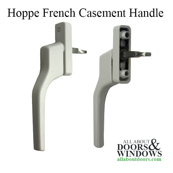 HOPPE French Casement Handle - 38mm Shaft, Mate Gray White Finish - HOPPE French Casement Handle - 38mm Shaft, Mate Gray White Finish