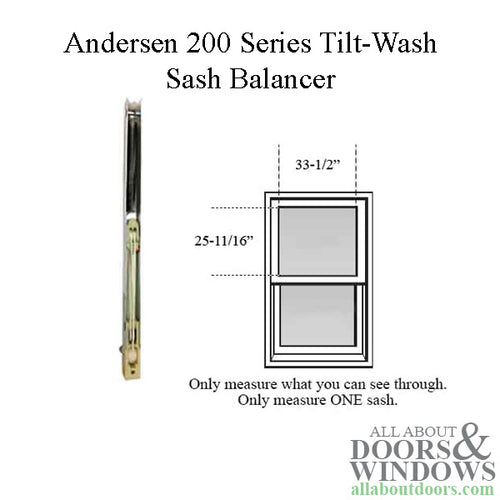 Andersen 200 Series Tilt-Wash Double Hung Sash Balancer - M1350 - Andersen 200 Series Tilt-Wash Double Hung Sash Balancer - M1350