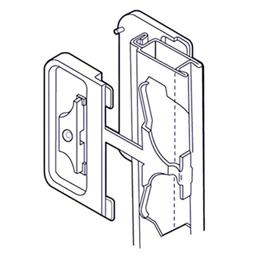 OBSOLETE Non-Handed Latch & Pull for Sliding Screen Door - Black