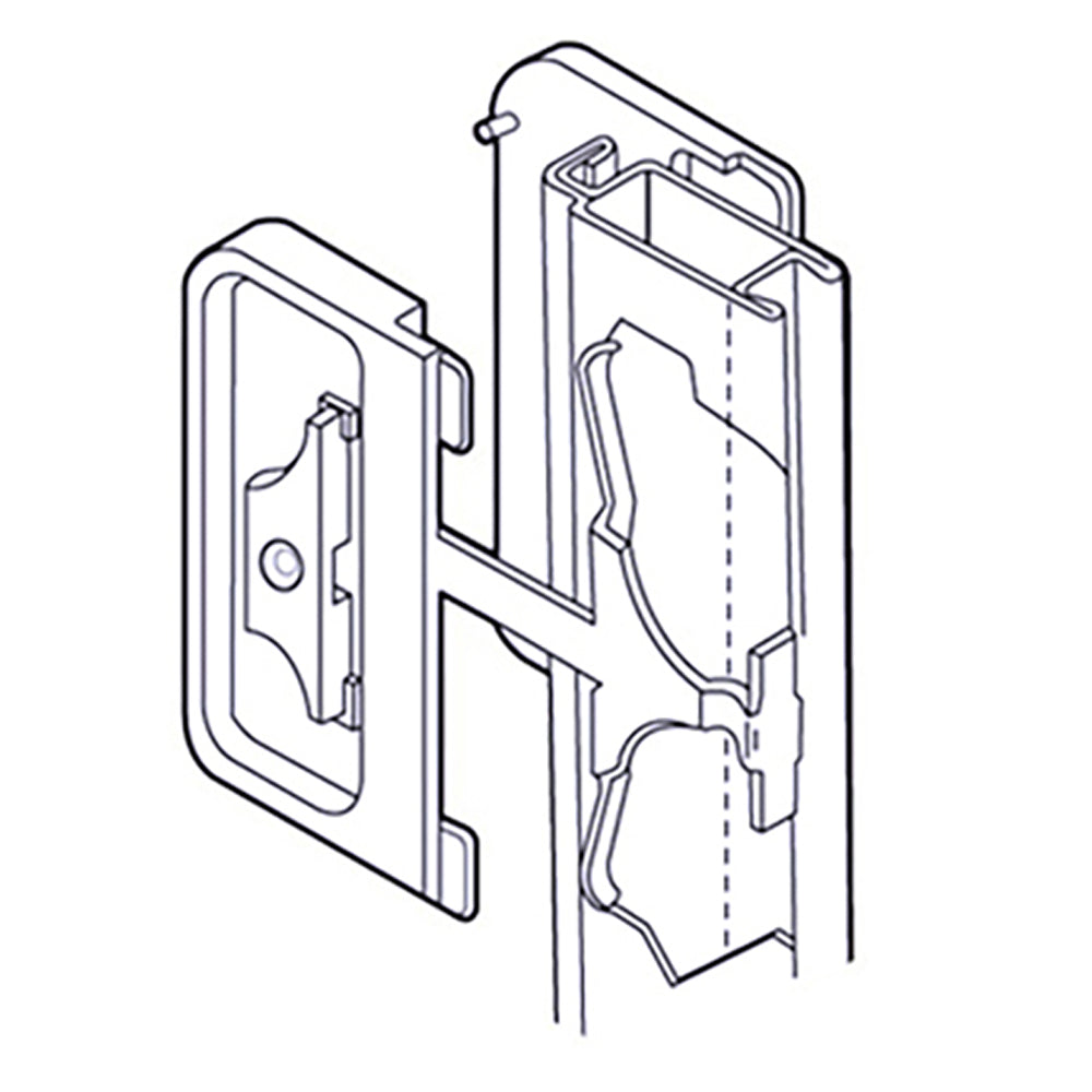 OBSOLETE Non-Handed Latch & Pull for Sliding Screen Door - Black - OBSOLETE Non-Handed Latch & Pull for Sliding Screen Door - Black