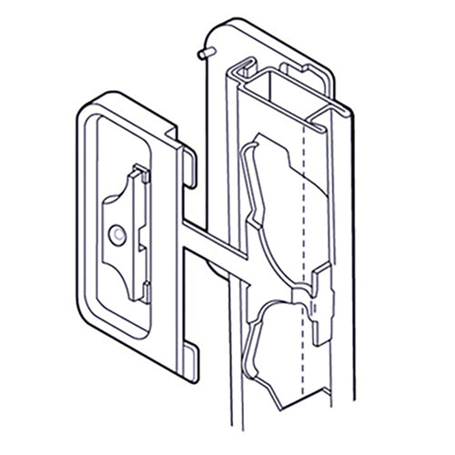OBSOLETE Non-Handed Latch & Pull for Sliding Screen Door - Black - OBSOLETE Non-Handed Latch & Pull for Sliding Screen Door - Black