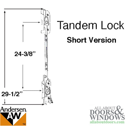 Andersen Window Tandem Lock Flushmount E-Z Casement Short Left Hand - Andersen Window Tandem Lock Flushmount E-Z Casement Short Left Hand