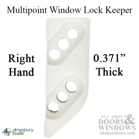 Truth 40709 Keeper, Maxim Interlock Roller System, .371 Thick, Adjustable, RH