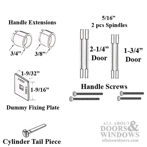 Spindle, 2-1/4 door, 5/16 Dia, 4-5/8 length  2- Piece - Spindle, 2-1/4 door, 5/16 Dia, 4-5/8 length  2- Piece